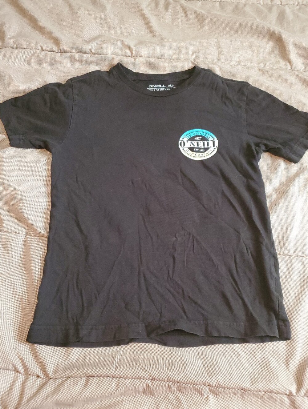 O'Neill Boys Standard Fit Youth Small Black Short Sleeve T-shirt Graphic